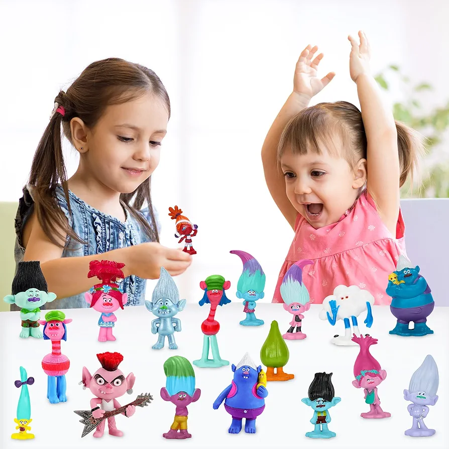 Cartoon Figures Toys for Kids Gift - 18PCS Figurines Toys for Theme Party Supplies - Kids Action Figures for Goodie Bag Stuffers Birthday Party Gift Bedroom Desktop Car Decorations