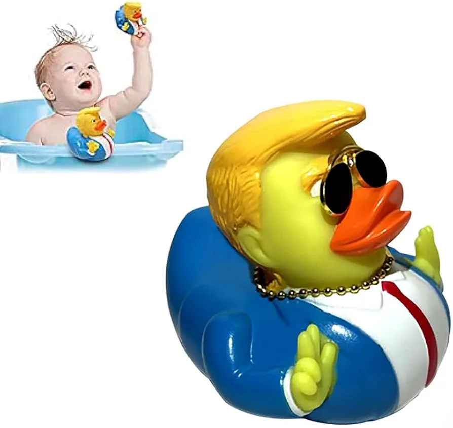 Jeeps Duck Trump 2024 Rubber Ducks - 2024 New Squeak Bath Duck, Funny Baby Bath Toy, Perfect for Baby Showers and Jeep Ducking, Trump Collection Car Décoration for Kids (Style C)