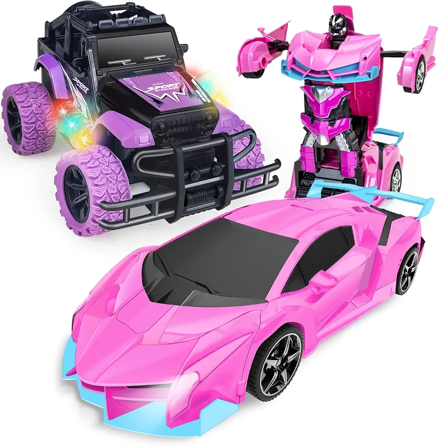 Remote Control Car, Transformation Car Robot Rc Cars for Kids Boys Girls Gift,1:20 Scale Remote Control Monster Truck