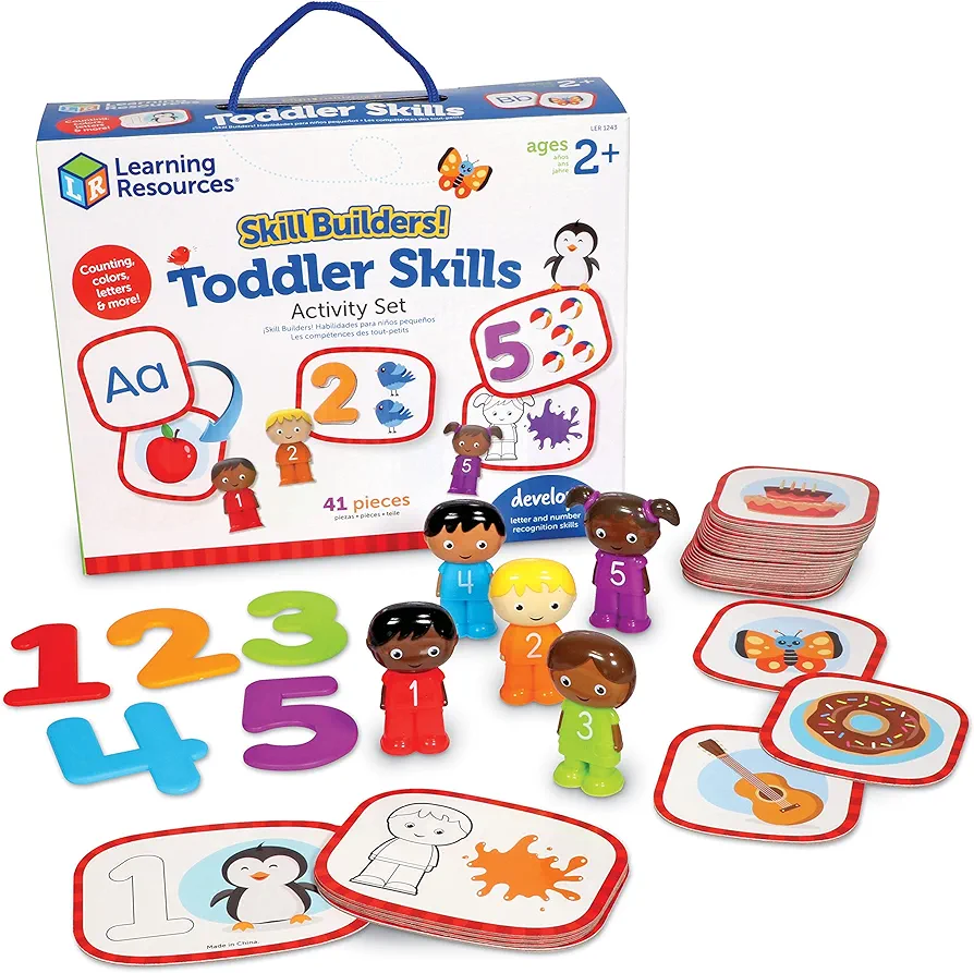 Learning Resources Skill Builders! Toddler Skills - Toddler Learning Materials, Homeschool Preschool Supplies, Teaching Cards for Toddlers,Back to School, Ages 2+,41 Piece Set