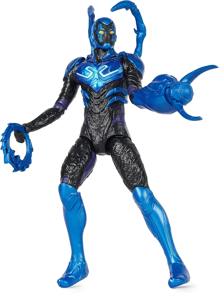 DC Comics, Battle-Mode Blue Beetle Action Figure, 12-inch, Lights & Sounds, Easy to Pose, Movie Superhero Kids Toys for Boys & Girls, Ages 4+