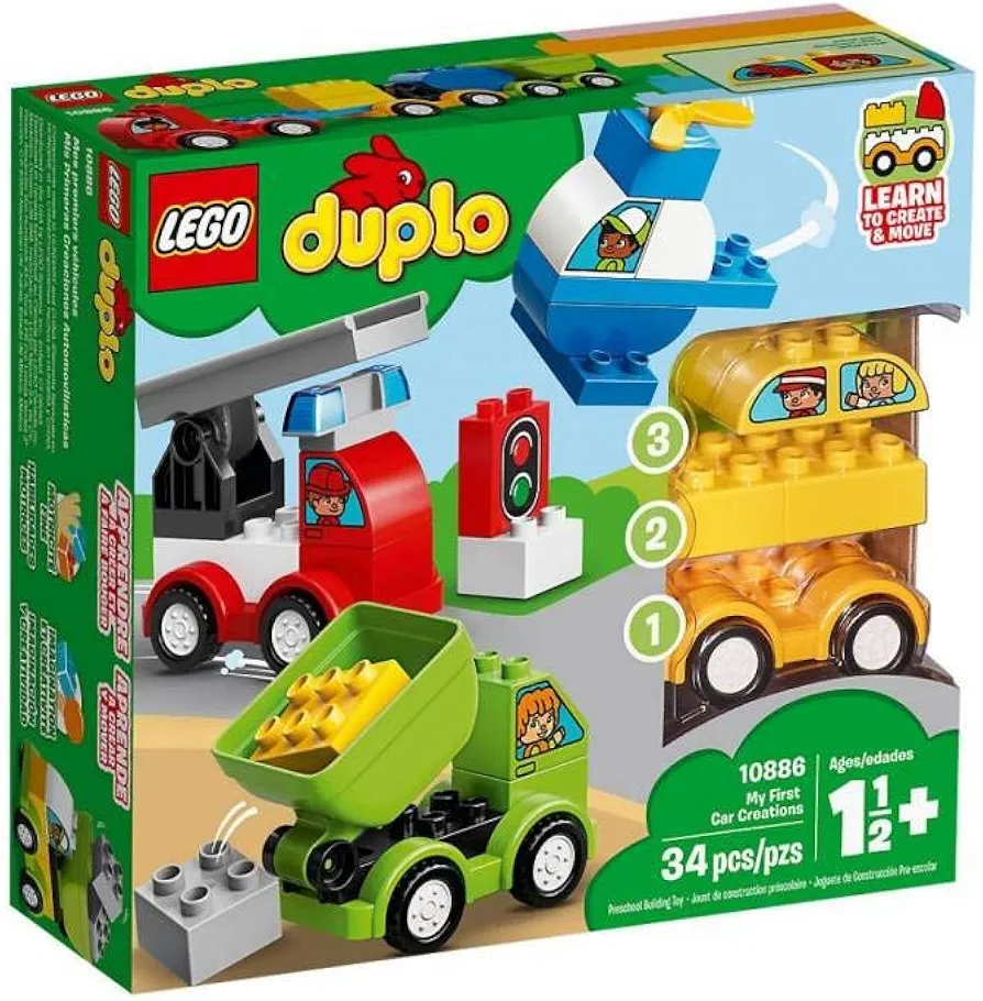 LEGO DUPLO My First Car Creations 10886 Building Blocks (34 Pieces)