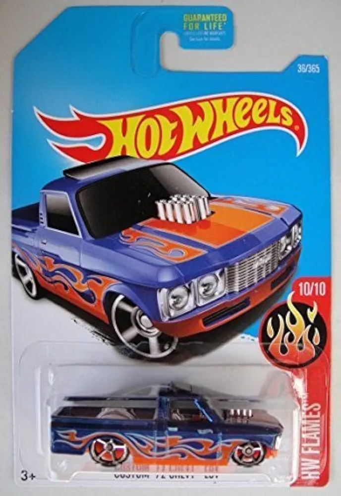 Hot Wheels 2017 HW Flames Custom '72 Chevy Luv 36/365, Blue