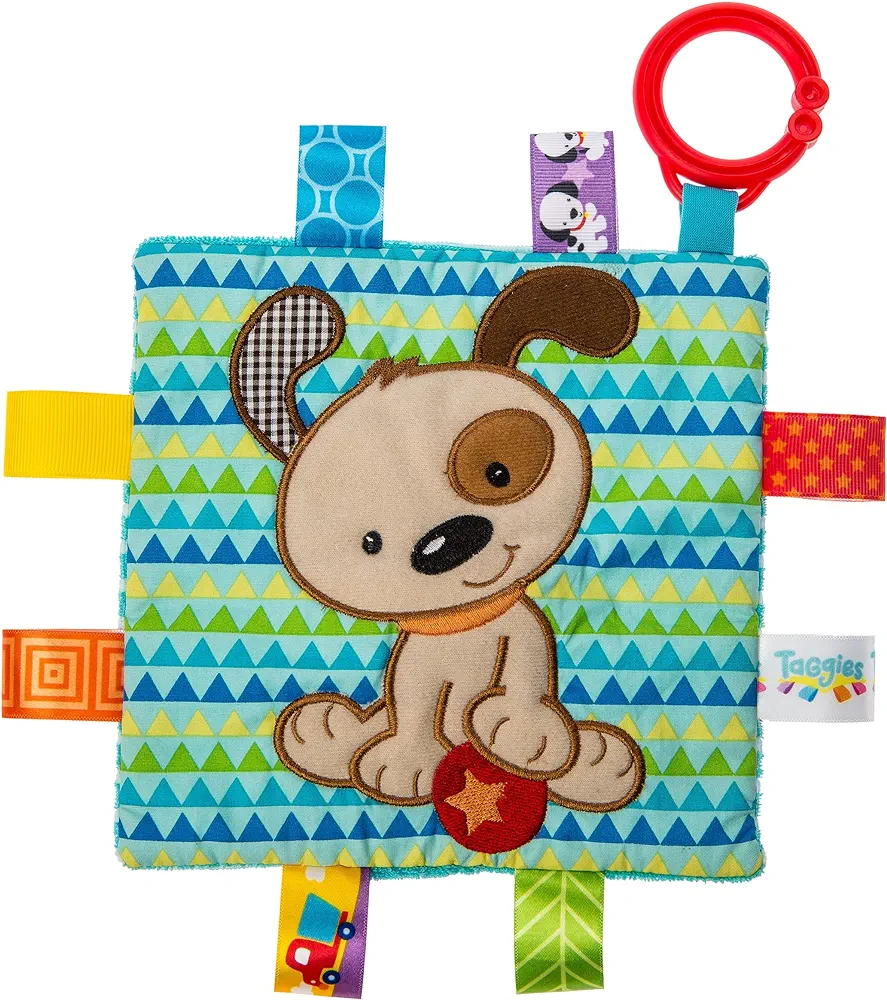 Taggies Crinkle Me Baby Toy, Brother Puppy , 6.5x6.5 Inch (Pack of 1)