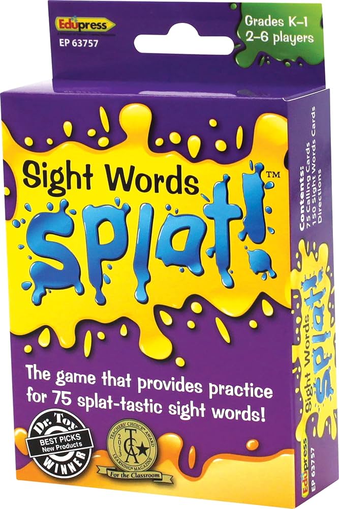 Edupress Sight Words Splat Game Grades K-1 (EP63757)