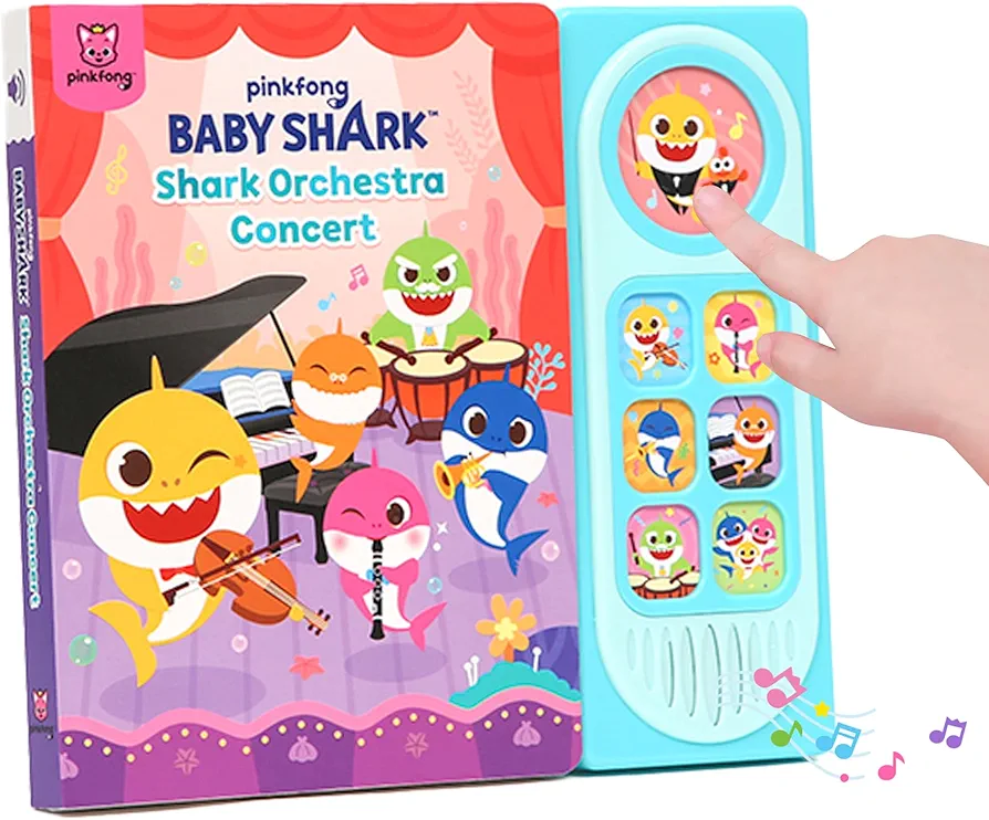 Pinkfong Baby Shark Family Orchestra Concert Sound Book l Baby Shark Toys | Learning & Education Toys | Interactive Books for Infant & Toddlers & in 1-3 | Gifts for Boys & Girls