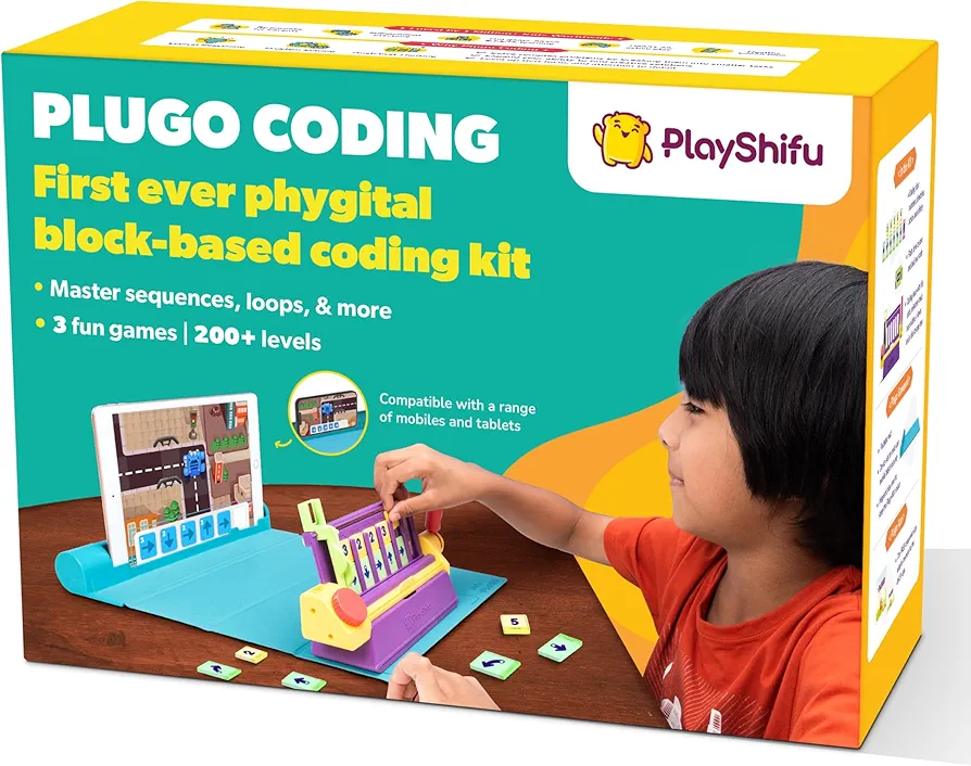 PlayShifu Plugo Coding – Coding Starter kit for Kids | Kit + app with Block-Based Coding Games for Kids 4-10 Years | Works with iOS Devices; Device not Included