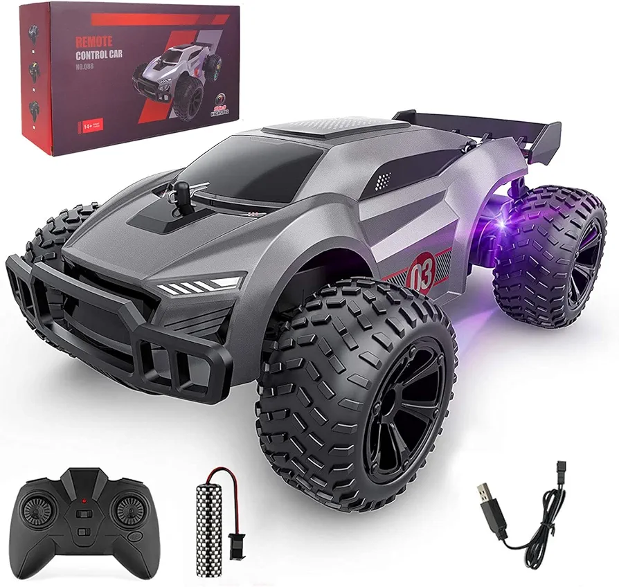 2024 New Remote Control Car, 2.4GHz High Speed Offroad Rc Cars, 4-Channel 2-Wheel Toy Cars Buggy for Boys & Girls, Great Remote Control Car Gift for Birthdays, Christmas and Outdoor Activities