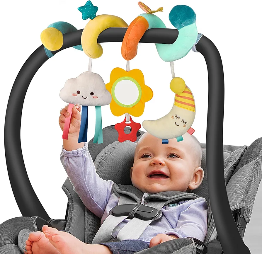 Car Seat Toys Newborn Toys, Stroller Toys Baby Toys 0-3 Months Developmental Infant Toys 0-6 Months for Carseat Stroller Crib, Baby Toys for 0 3 6 9 12 Babies Boys Girls