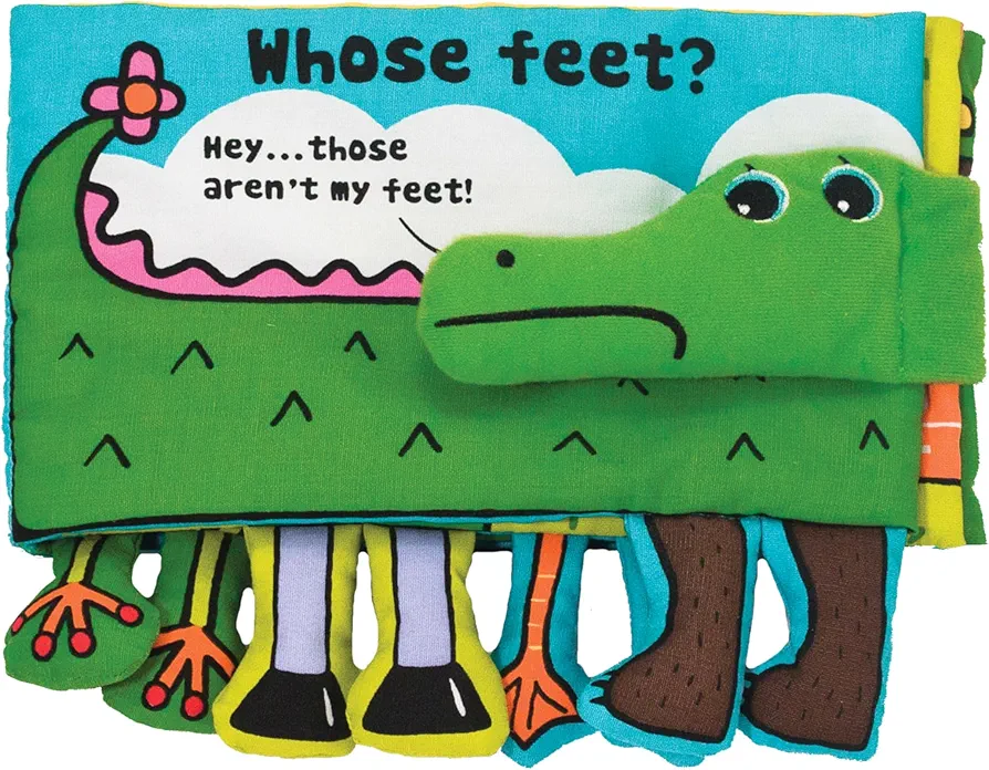 Melissa & Doug Soft Activity Baby Book - Whose Feet?, 2000+ toys - 1 EA, Multi color