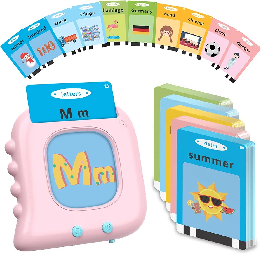 Talking Flash Cards,Toddler Flash Cards with 384 Sight Words, Montessori Toys,Autism Sensory Toys,Pocket Speech Therapy Toys,Learning Educational Toys Gifts for Age 1 2 3 4 5 Years Old Boys and Girls