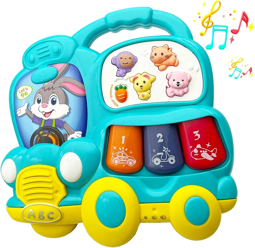 Baby Piano Toys, Baby Music Toys Baby Light Up Toys for 12 18 36 Months, Baby Girl Toys Infant Toys, Baby Einstein Musical Toys (Car)