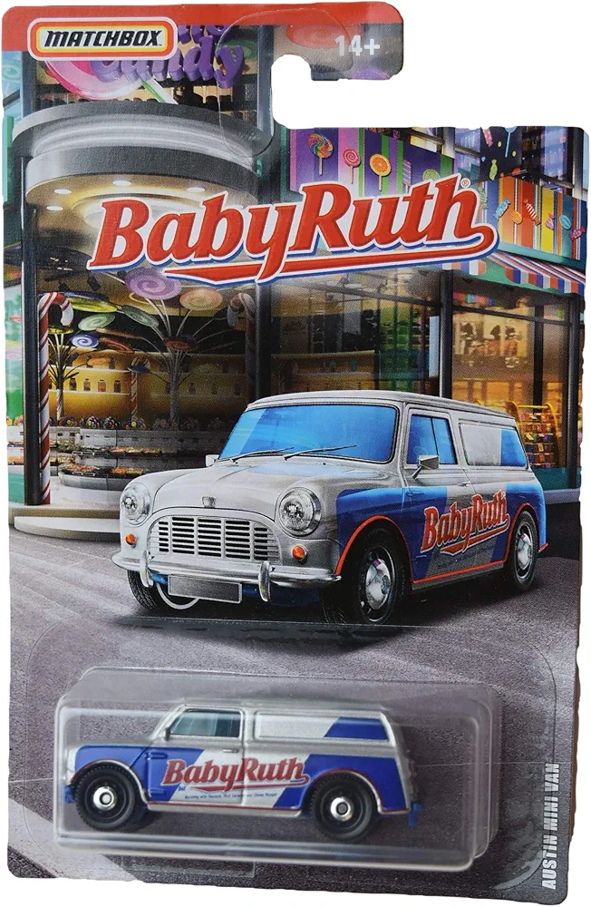 Matchbox Candy Themed die cast (Austin Mini Van, Silver)