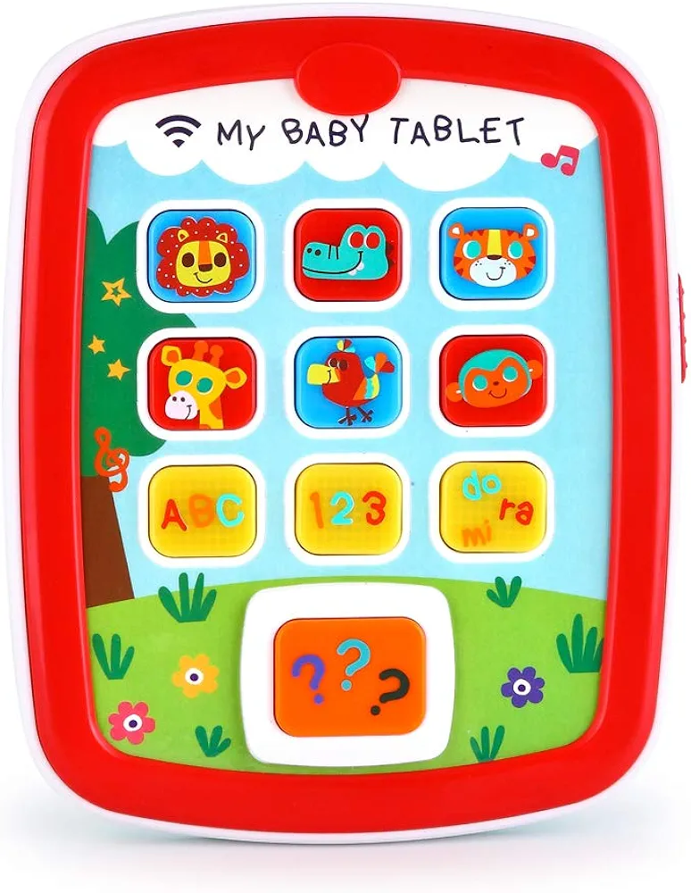 VATOS Toddler Learning Tablet for 1 Year Old, Baby Ipad for 6M -12M -18M+ with Music & Light, Travel Toy Tablet with Easy ABC Toy, Numbers & Color | My First Learning Tablet