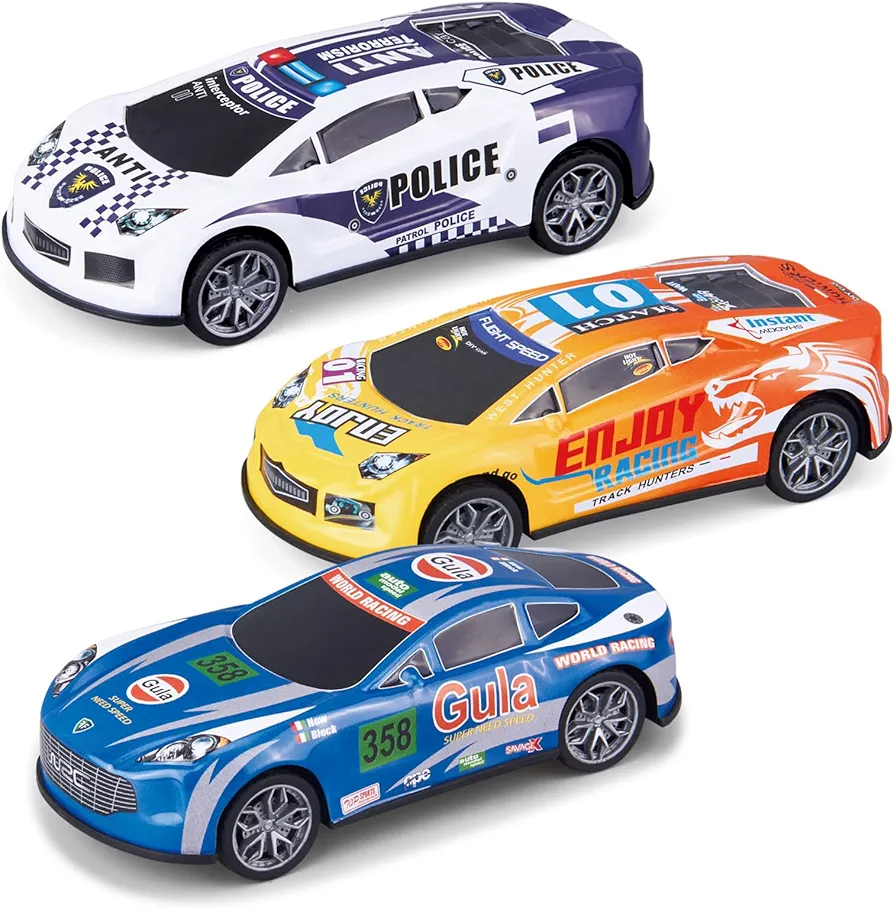 7 inch Friction Power Cars Toys,Push and Go Pull Back Cars,3 Pack Die Mini Cast Race Cars for Toddlers Suitable for 3-7 Year Old Kids Toys for Boys and Girls Birthday Party Gifts