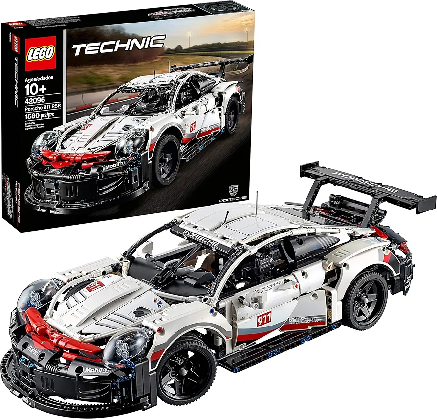 LEGO Technic Porsche 911 RSR Race Car Model Building Kit 42096, Advanced Replica, Exclusive Collectible Set, Gift for Kids, Boys & Girls