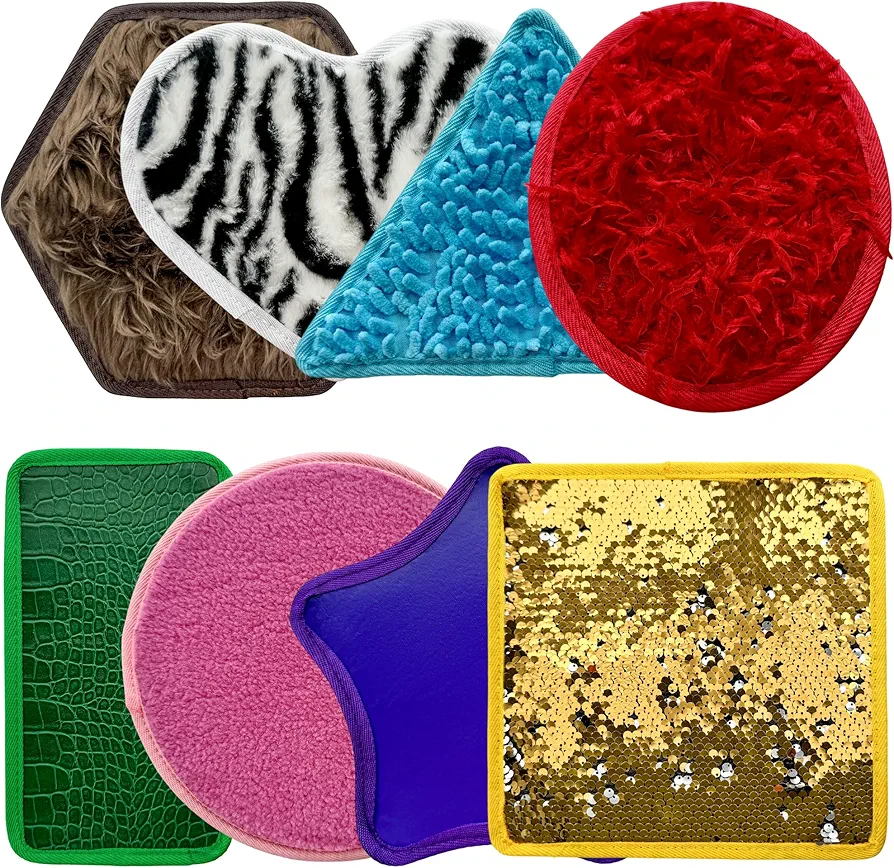 QUOKKA 8 Set Sensory Toys for Kids with Autism - Sensory Mats for Children - Sensory Room Play Items Shapes - Special Education Classroom Texture Toys - Lava Floor Tiles for Boys and Girls