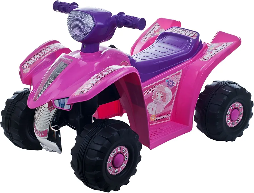 Four Wheeler for Kids ? Battery Powered Electric Quad ? Ride On Toy ATV with Princess Decals for Children 3-6 Years by Lil? Rider (Pink and Purple)