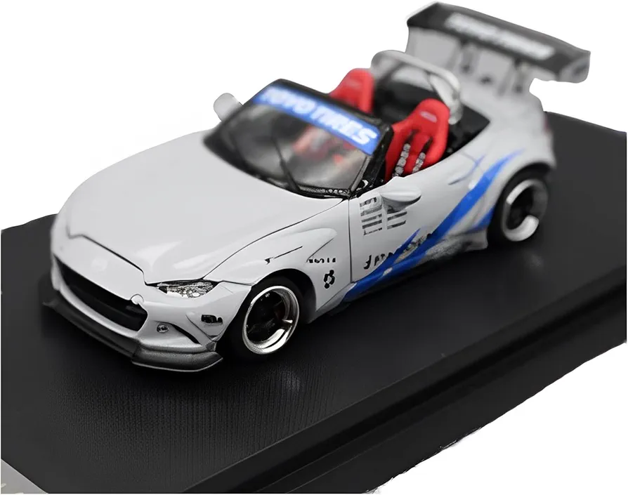 Scale Car Models for Mazda MX-5 MX5 4th Generation 1:64 Alloy Sports Car Model Boys Metal Toy Car Gift Pre-Built Model Vehicles