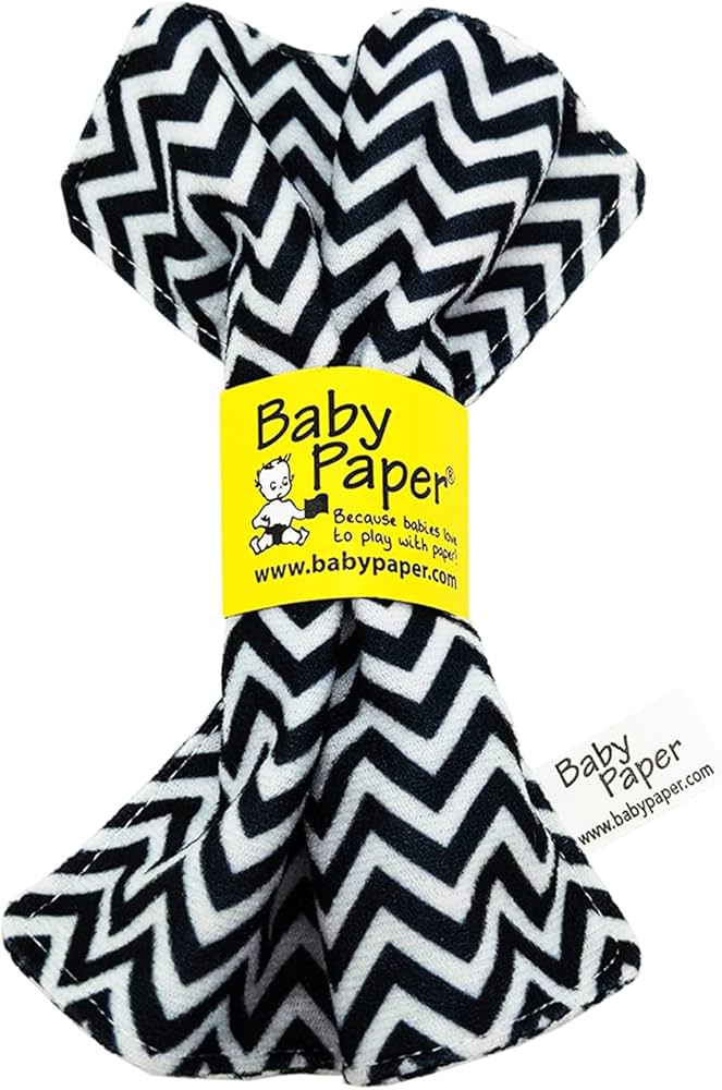 Baby Paper Original Crinkle Sensory Toy | Black and White Zig Zag | Crinkle Paper for Babies | Sensory Baby Toys