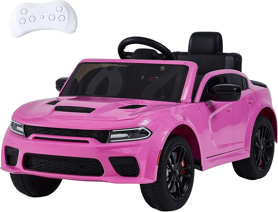 12V Kids Ride on Car W/Parents Remote Control,Powerful 2x390W Motor,Foot Pedal, 3 Speeds, USB,MP3, LED Lights, Safety Belt,Power Display,Slow Start,Four Wheel Suspension,for Kids Ages 3-8 Pink