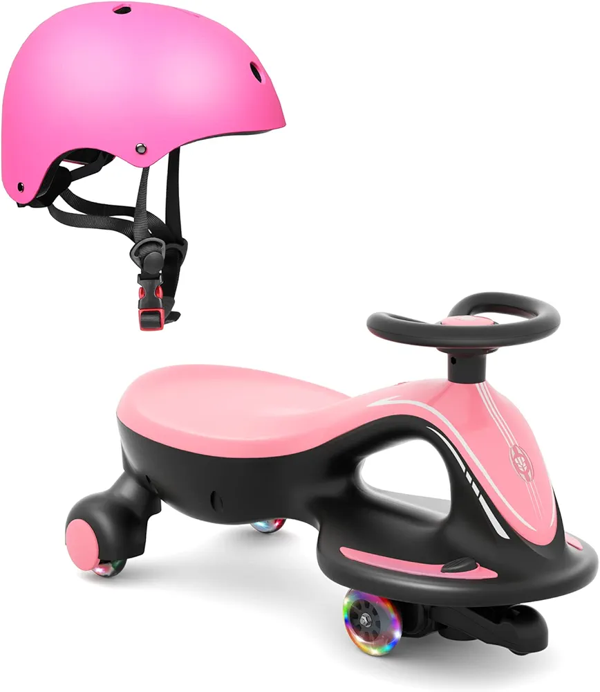 Glaf Toddler Bike Helmet 2-8 Years Old and Electric Wiggle Car Ride On Toys for Kids 3 Year Old and up