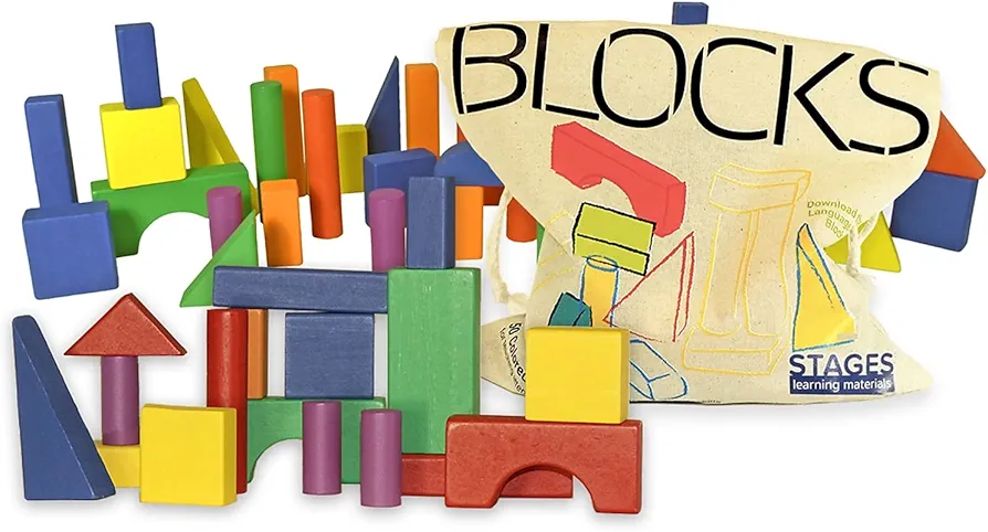 Stages Learning Materials Sensory Builder Blocks, Set of 50 (SLM510)