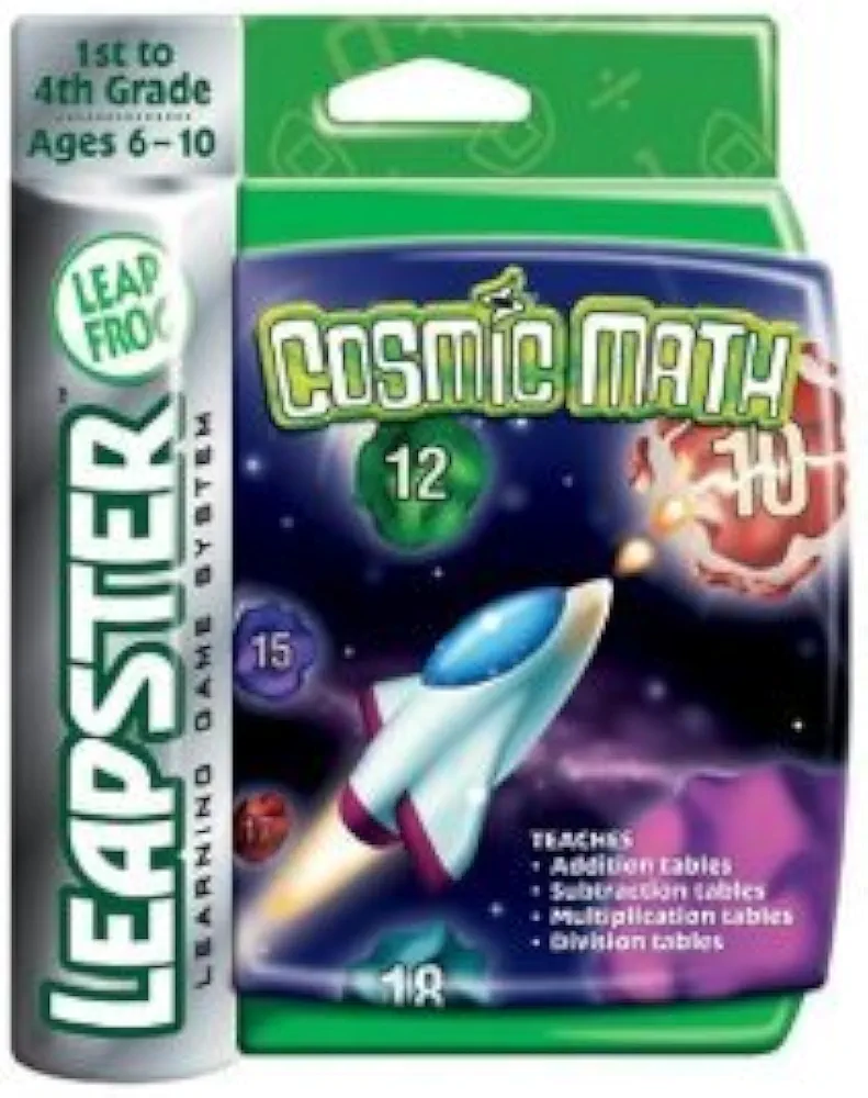 Leapfrog Leapster Cosmic Math Arcade Style Game 1st - 4th Grade For Original Leapster Systems