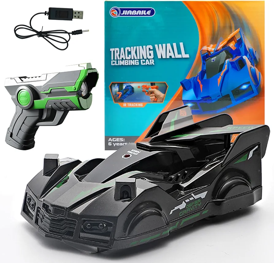 The Infrared Wall Climbing Car Can Freely Switch Between Wall Climbing and Ground Modes, a Fresh and Exciting Indoor Game for Boys and Girls (Black Infrared Wall Climbing car)