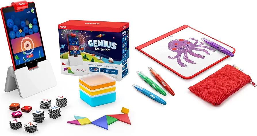 Osmo - Genius Starter Kit for Fire Tablet - 5 Educational Learning Games + Monster Bundle, Ages 5-10