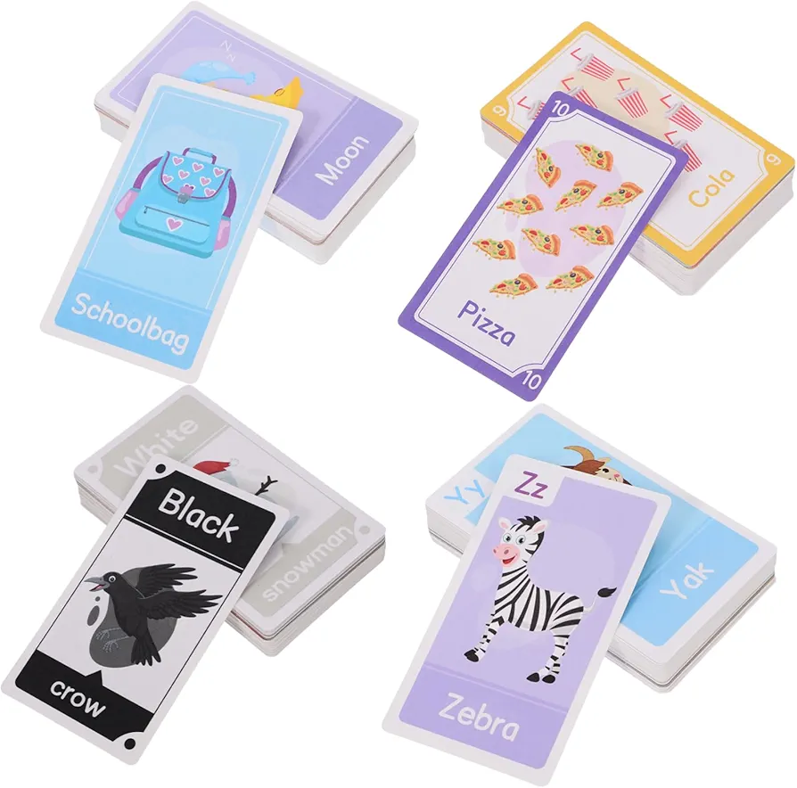 58pcs Early Education Flashcards Cognitive Learning Toy Children Accessory Cognitive Children Toys Flash Card English Flash Cards Learning Toy Learning Cards