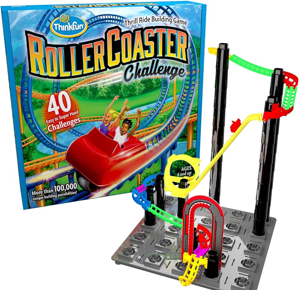 ThinkFun Roller Coaster Challenge - STEM Educational Toy and Building Game | Promotes Engineering Skills | Award-Nominated | Ideal Gift for Boys and Girls Aged 6+