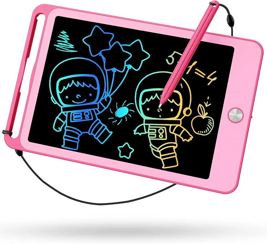 TEKFUN Kids Toys for 3+ Years Old Boys Girls Toddler, 8.5inch LCD Writing Tablet Erasable Drawing Tablet Writing Pads, Kids Travel Learning Toys Boys Girls Birthday Gifts Age 3 4 5 6 7 (Pink)