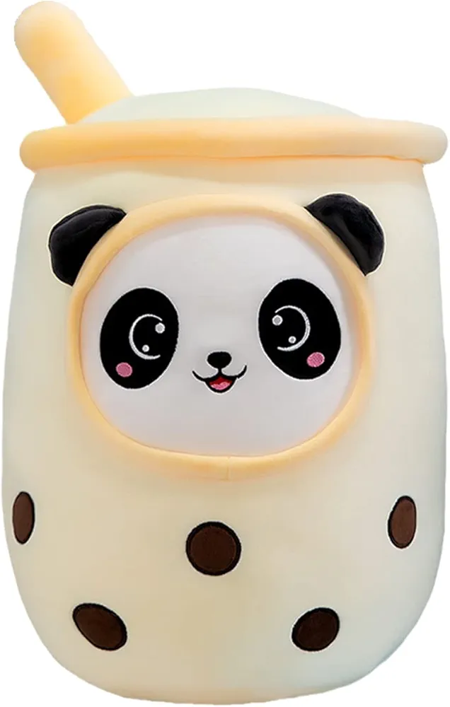 KEDE Cartoon Bubble Tea Plush Pillow,Plush Boba Tea Cup Toy Figurine Toy,Multiple Sizes Cute Bubble Tea Cup Shaped Pillow (A-3,19.6'')