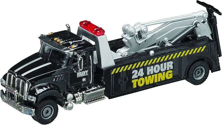 Daron Worldwide Trading Heavy Duty Tow Truck 1/50 Die Cast Truck, Black