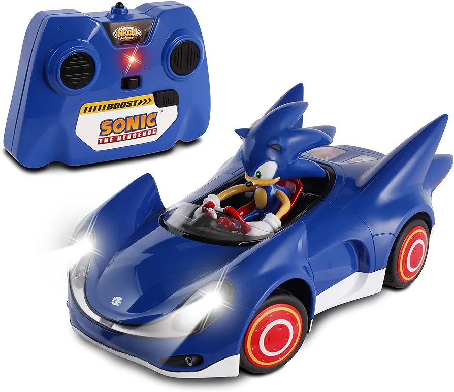 NKOK Sonic and Sega All Stars Racing Remote Controlled Car - Sonic The Hedgehog, for Ages 6 and up, Allows Children to Pretend to Drive and Have Fun at The Same Time!