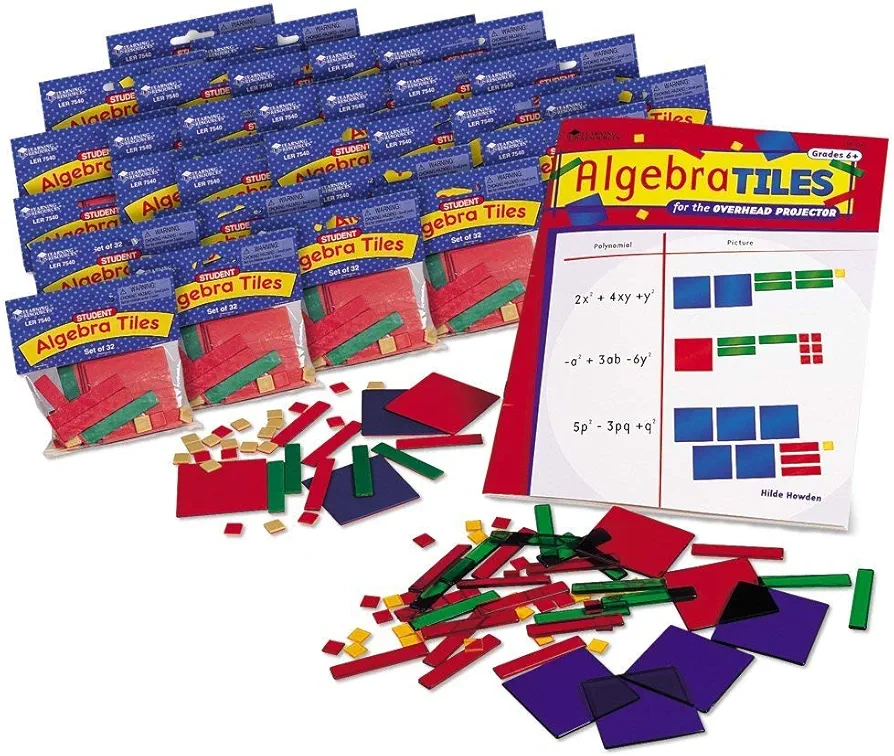 Learning Resources Algebra Tile Class Set