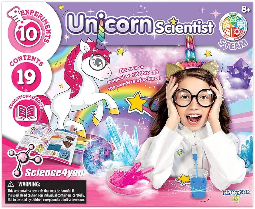 PlayMonster Science4you — Unicorn Scientist — Imagination and Science Together — Fun, Education Activity — for Kids Ages 8+