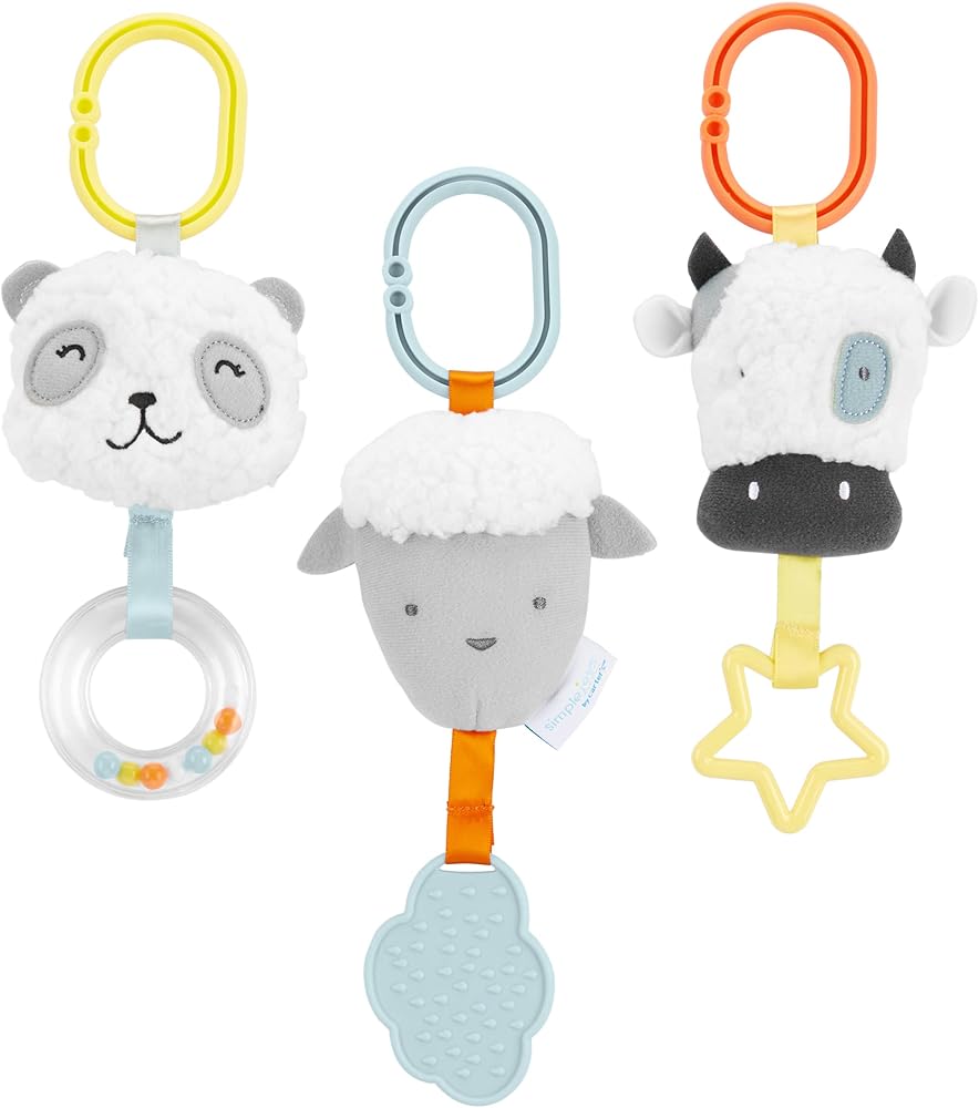 Simple Joys by Carter's Stroller Toys Bundle, Cow/Lamb/Panda, One Size