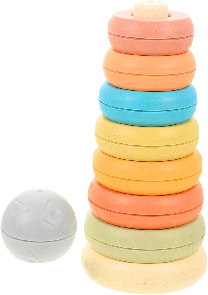 1 Set Stacking Ring Early Education Toys Silicone Stacking Ring Colored Stacking Ring Stacking Ring Motor Skills Toys for 1-3 Stacking Rings Toy Educational Toys