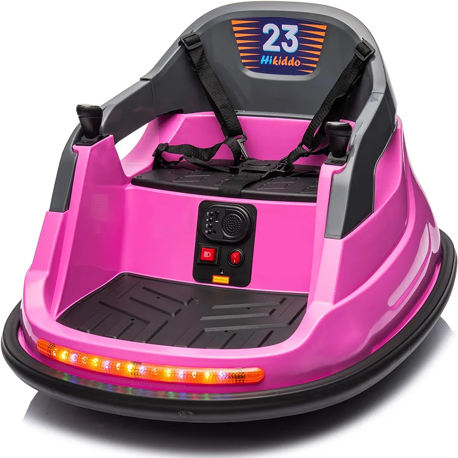 12V Kids Bumper Car, Electric Baby Bumper Car for Toddlers 1-3 with Remote Control, 3 Speeds - Pink