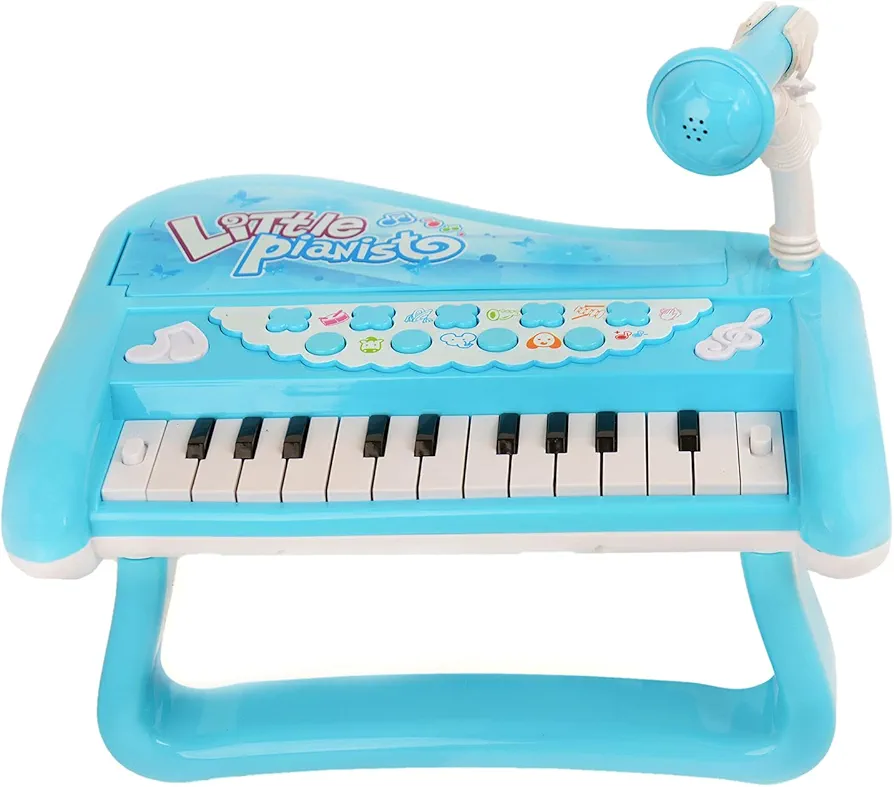 Roxie Piano Teaching Toy with Musical Keyboard and Microphone for Kids Boy Girl