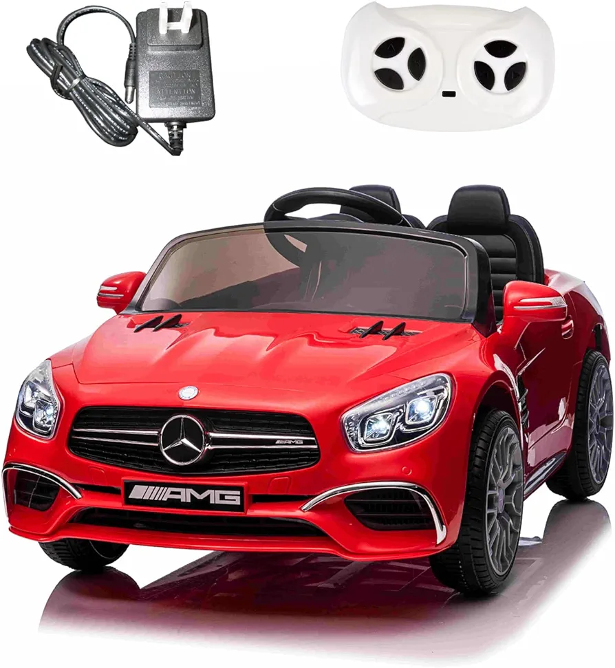 Kids Ride on Car Electric Car 12V Battery Powered Toys with Parent Remote Control,Power Wheels,2 Seater,Music,Christmas Birthday Gifts for 3+ Boys Girls (Red)