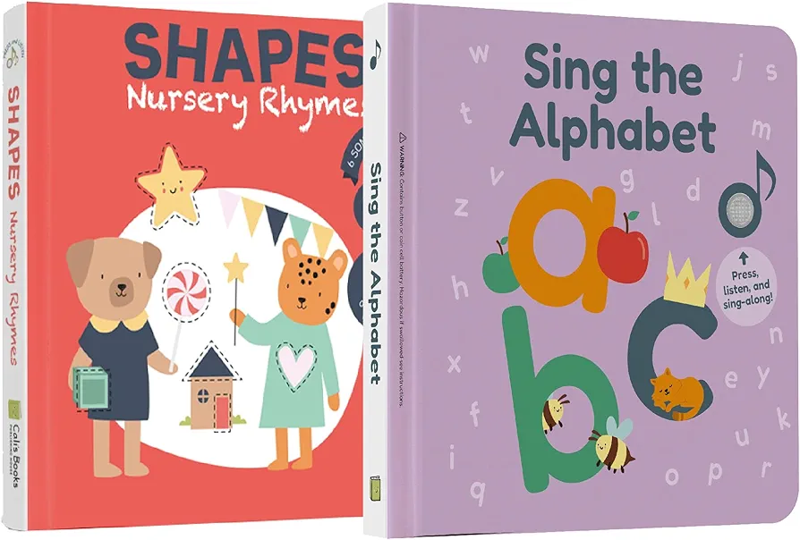 Back to School Toddler Bundle: Shapes Nursery Rhymes & ABC Sound Book - Fun Learning for Little Ones