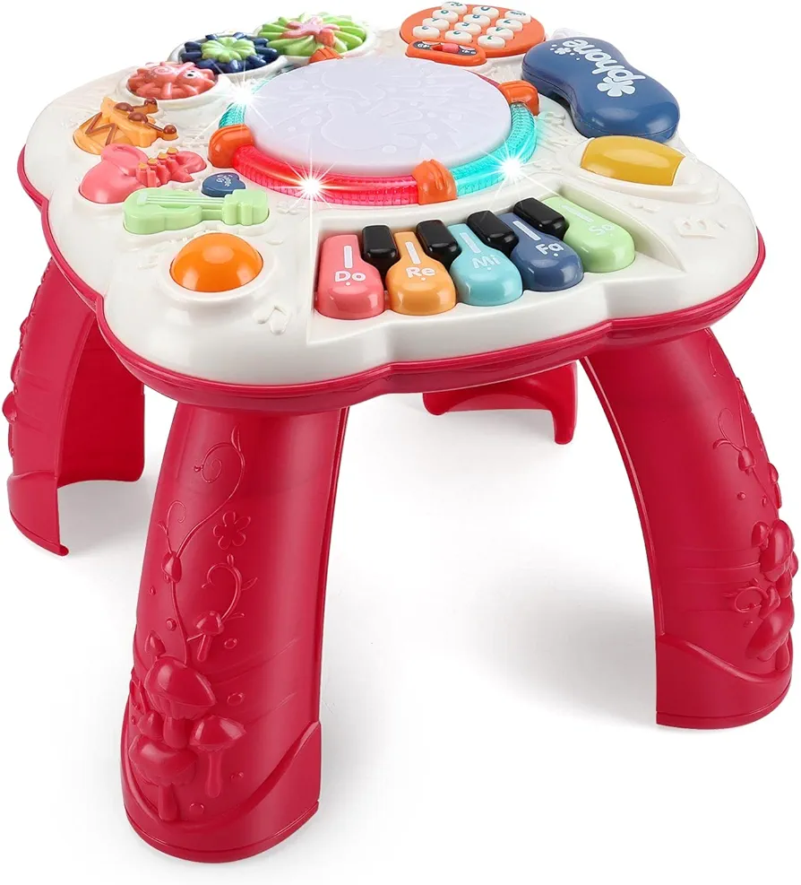 Baby Toys 6 to 12-18 Months, Musical Activity Table for 1 Year Old Boys Girls Gifts, Toddler Infant Toys, Length 12.99 Inches Width 12.99 Inches Height 12.6 Inches (33cm W x 33cm L x 32 cm H)