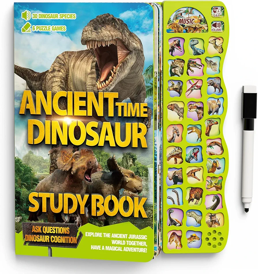 Dinosaur Toys for Kids 3-5 Dinosaur Book with Sounds 30 Species Names & Realistic Sounds Interactive Dinosaur Toys for Boys Girls Kids 2 3 4 5 6 7 Year Old Dinosaur Toys for Kids Gifts