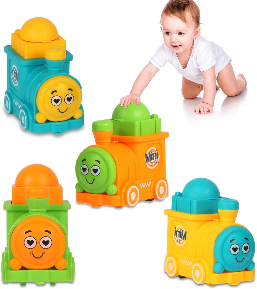 Baby Toy, 1 Year Old Boy Toys & Girl Toy, 1 2 Year Old Boy Birthday Gift, Press and Go Car Toy for Ages 0-2 (K003-1)