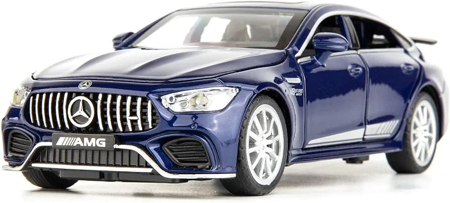 1/32 Diecast Car Benz AMG GT63 Model Car Pull Back with Sound and Light Toy Car for Boys Girls Adult Gift(Blue)