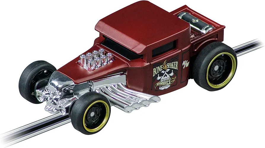 Carrera GO!!! Bone Shaker Slotcar I Scale 1:43 I Official by Hot Wheels I Ideal for Boys and Girls from 6 Years and Racing Enthusiasts I Perfect for Car Racing Track and Spectacular Stunts