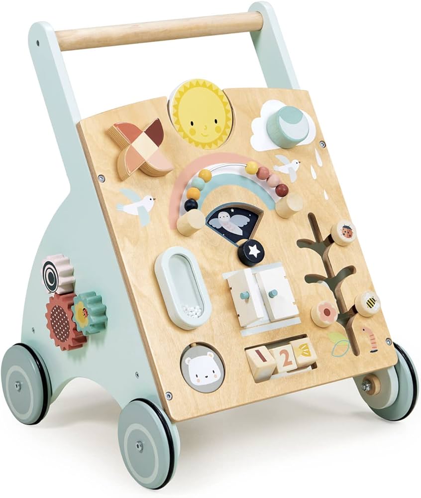 Tender Leaf Toys - Sunshine Baby Activity Walker - Activity Station to Encourage Floor Play to First Steps - Perfect Companion to Learn How to Walk - Age 18m +